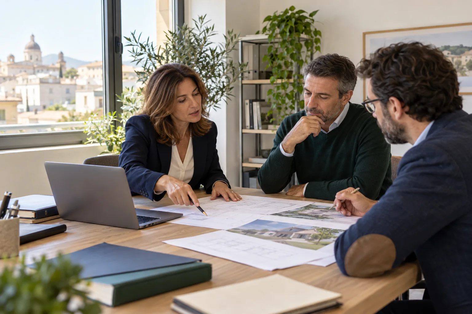 Confronto illustrativo su un progetto d’impresa in un ambiente di lavoro.